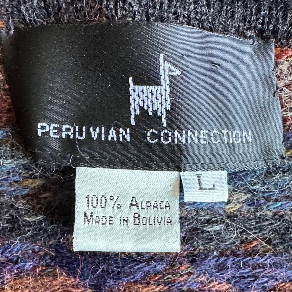 Peruvian Connection Multicolor Zigzag Alpaca Knit… - image 5